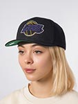 Бейсболка MITCHELL NESS арт. HP9576-LALBLCK Los Angeles Lakers NBA (черный)